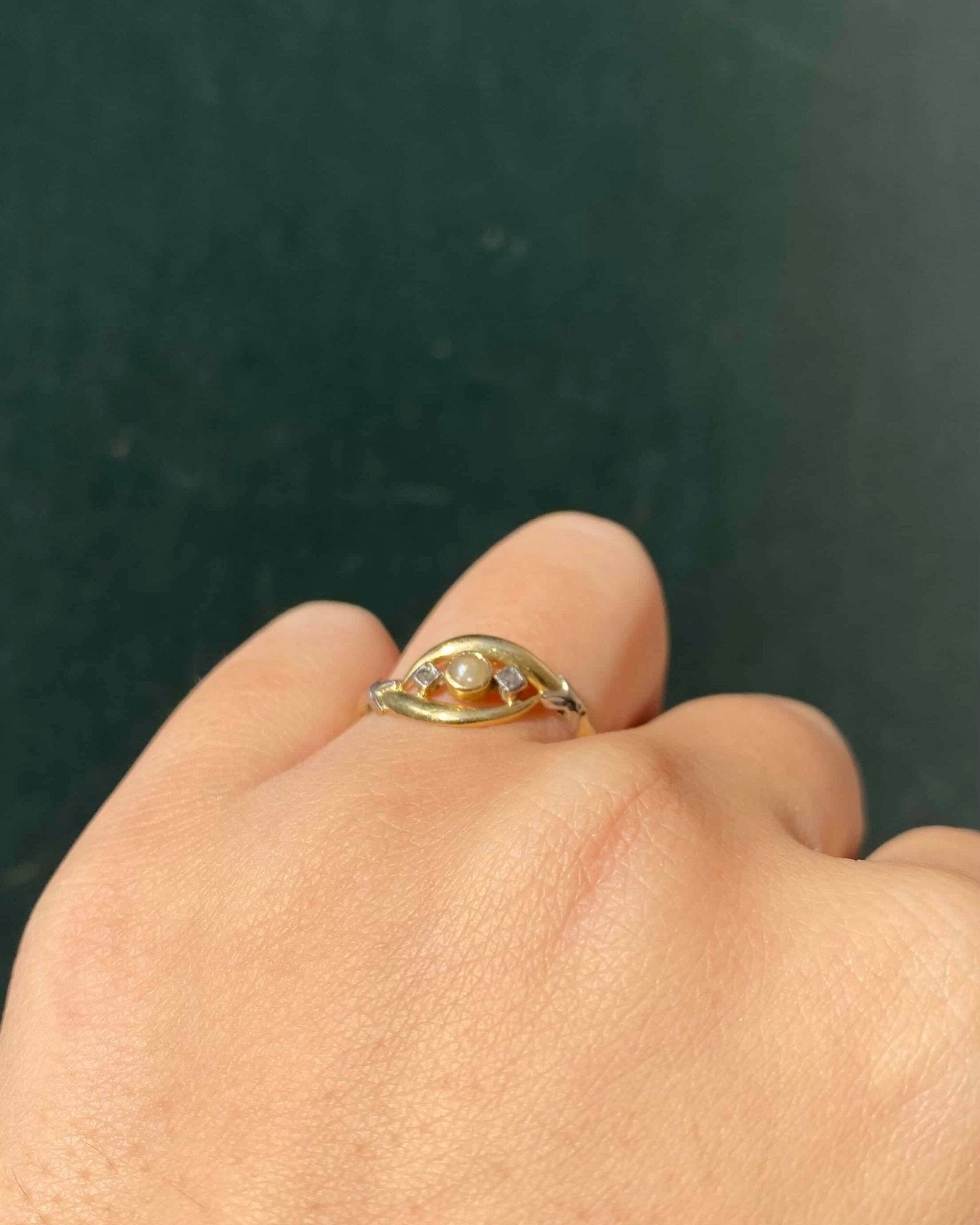 Bague Trilogie Perle &amp; Diamants "Mariah" - Elliade Paris