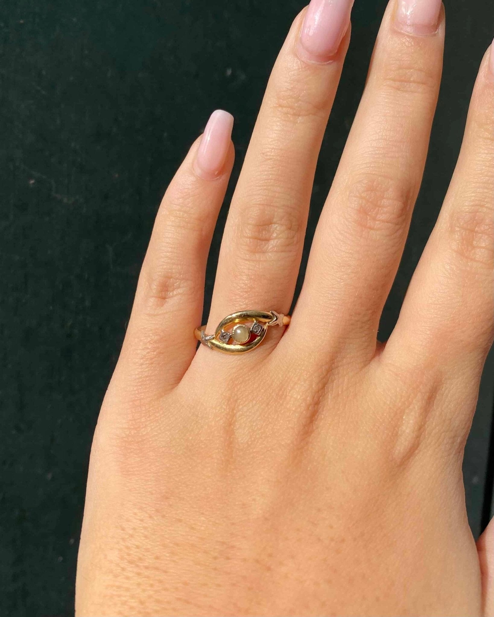 Bague Trilogie Perle &amp; Diamants "Mariah" - Elliade Paris