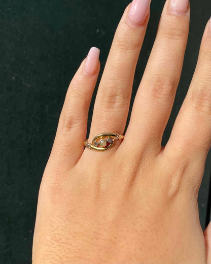 Bague Trilogie Perle &amp; Diamants &quot;Mariah&quot; - Elliade Paris