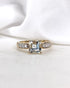 Bague Trilogie Quartz Prasiolite 1.20 carat & Diamants "Ava" - Elliade Paris