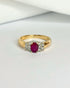 Bague Trilogie Rubis 0.80 carat & Diamants 0.30 carat "Maria" - Elliade Paris