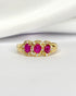 Bague Trilogie Rubis 0.90 carat & Diamants "Iris" - Elliade Paris