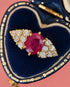 Bague Trilogie Rubis 1.65 carat & Diamants 0.48 carat 4,05g "Serena" - Elliade Paris