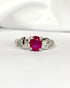 Bague Trilogie Rubis Birman 1.02 carat & Diamants 0.23 carat "Sina" - Elliade Paris