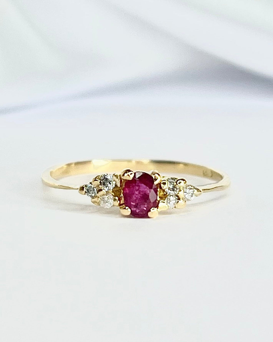 Bague Trilogie Rubis &amp; Diamants "Anna" - Elliade Paris