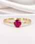 Bague Trilogie Rubis & Diamants "Capucine" - Elliade Paris