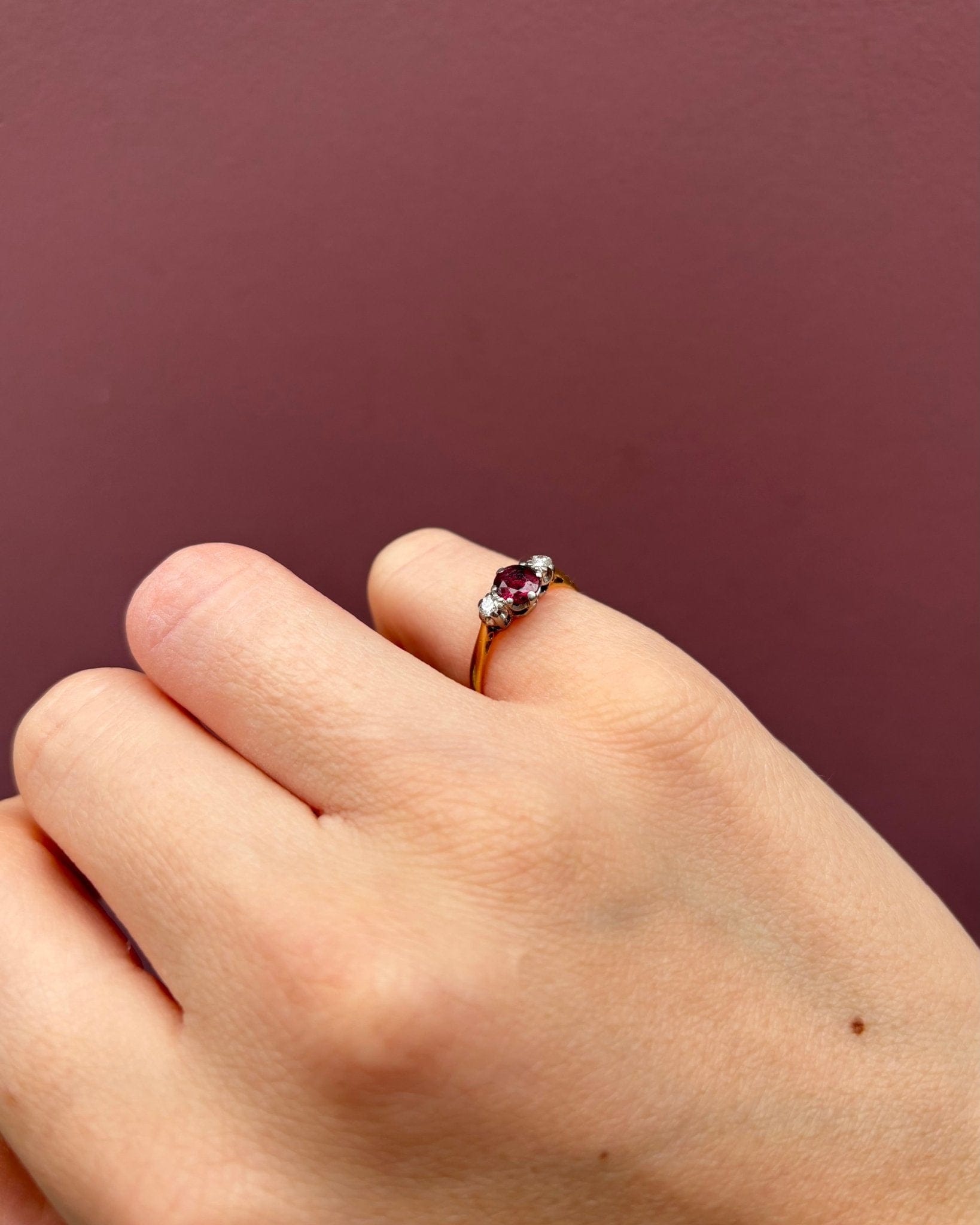 Bague Trilogie Rubis &amp; Diamants "Carlotta" - Elliade Paris