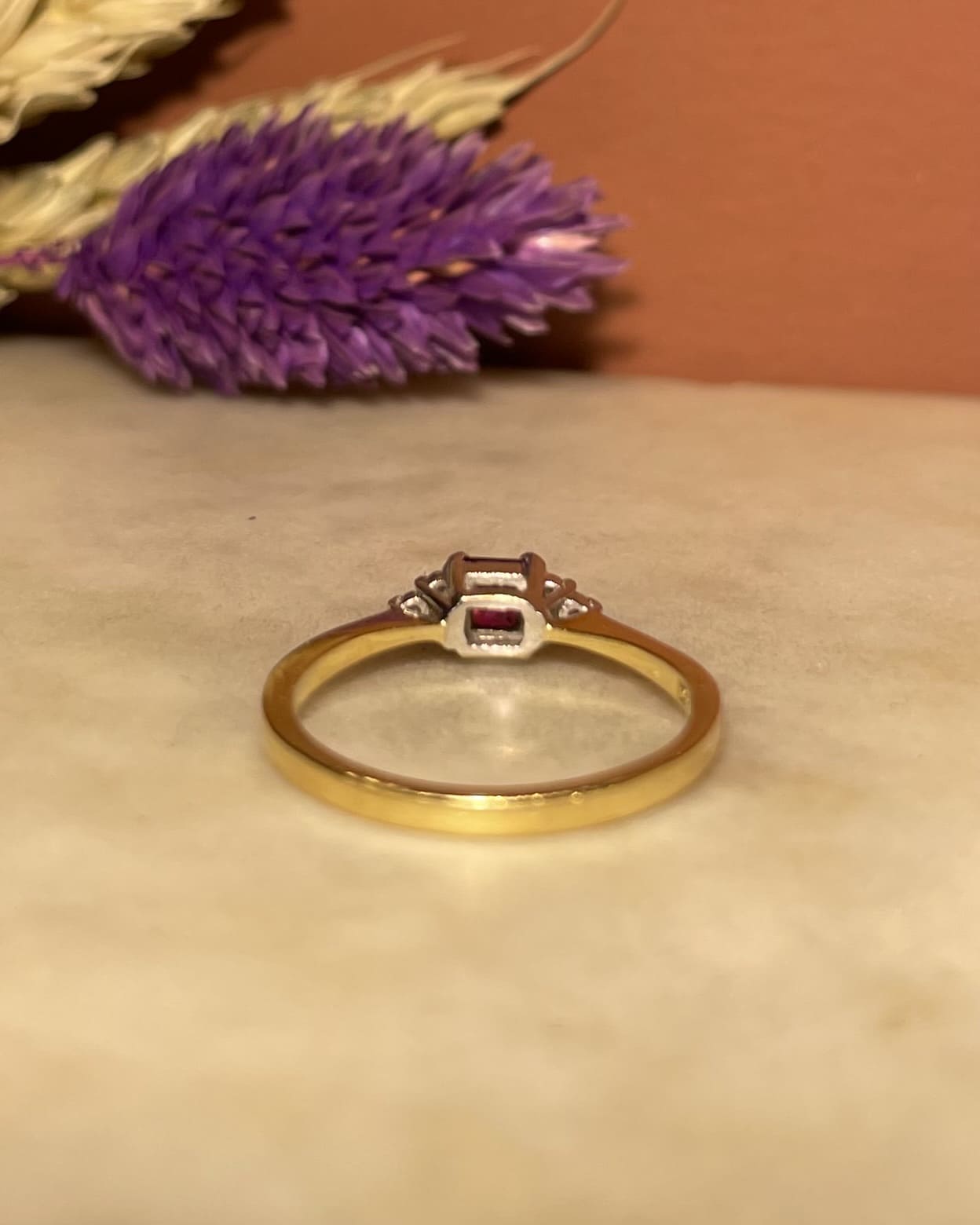 Bague Trilogie Rubis &amp; Diamants "Francis" - Elliade Paris