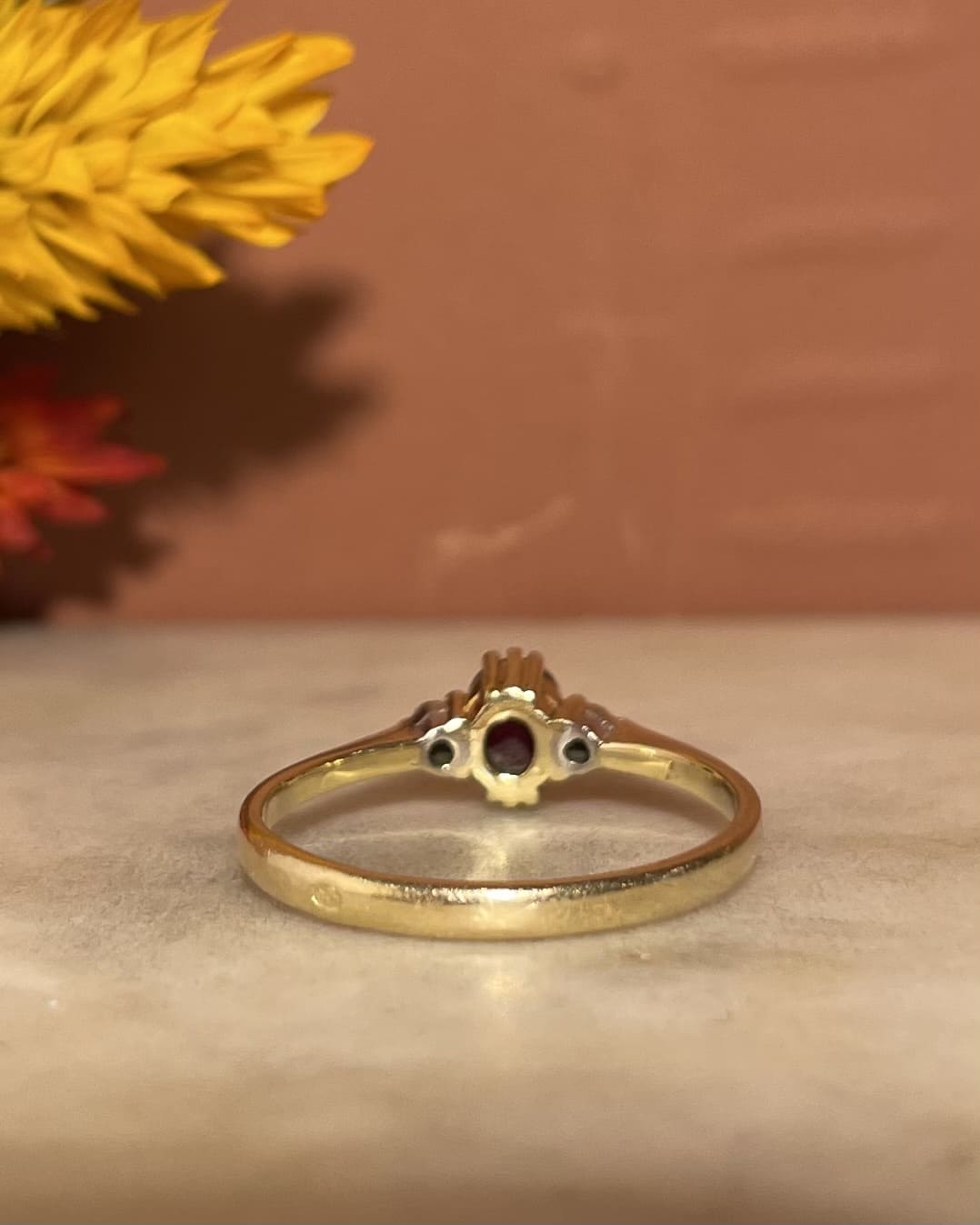 Bague Trilogie Rubis &amp; Diamants &quot;Otta&quot; - Elliade Paris