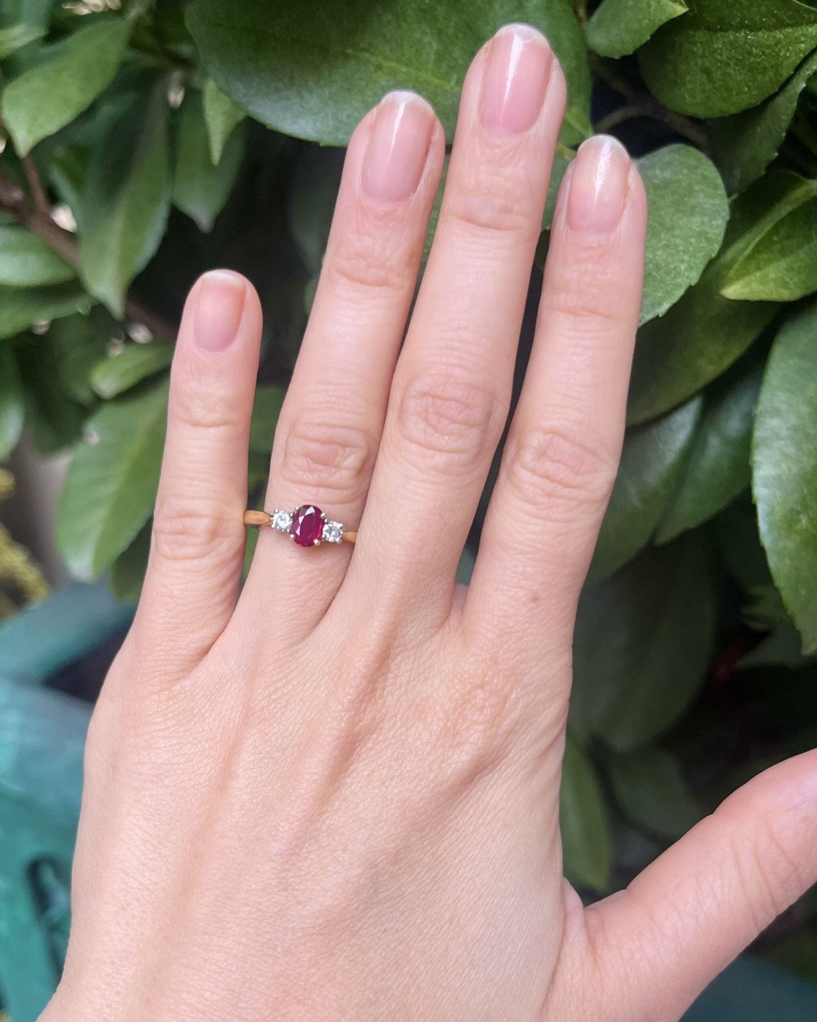 Bague Trilogie Rubis &amp; Diamants "Shelby" - Elliade Paris