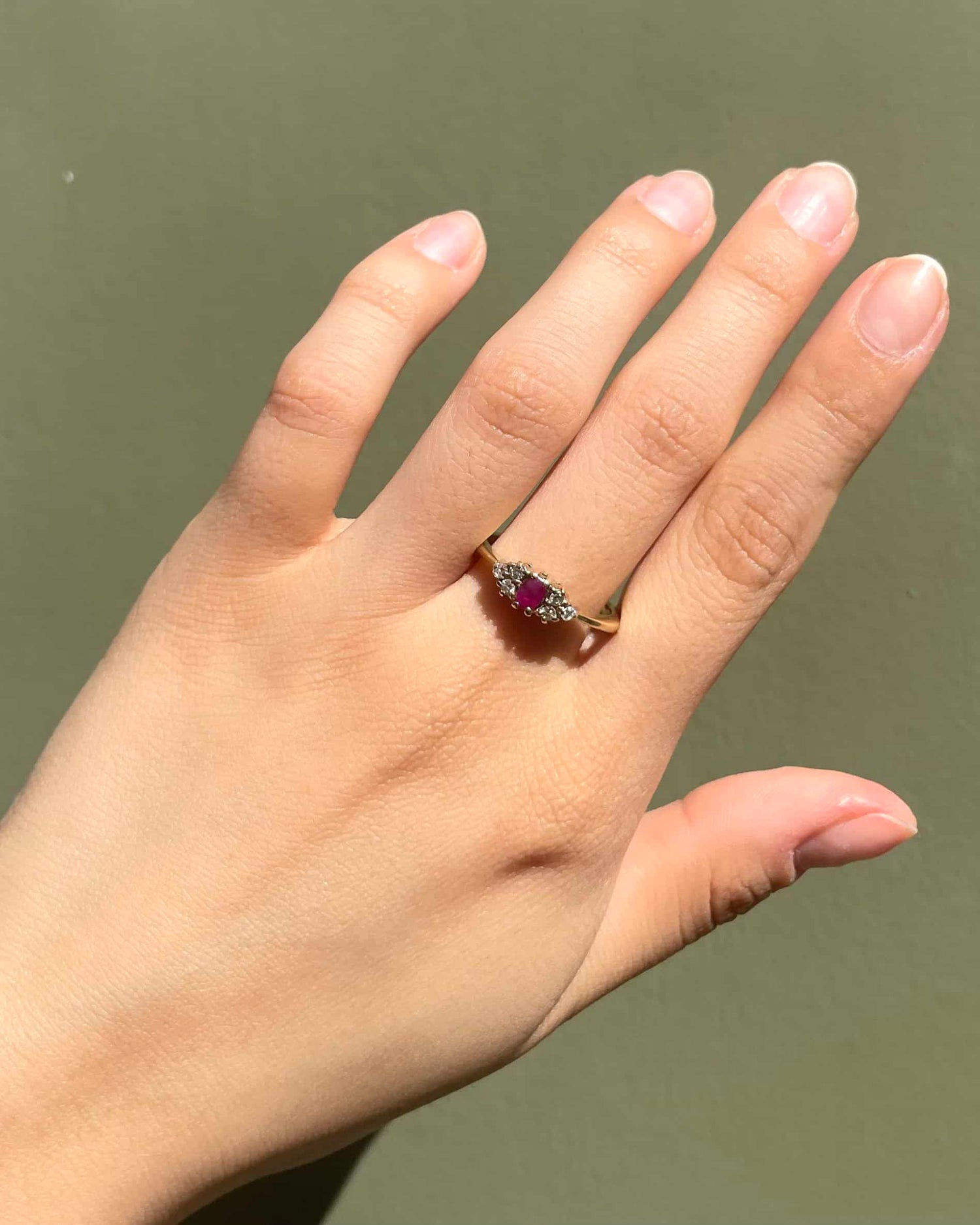 Bague Vintage Rubis &amp; Diamant &quot;Zoé&quot;
