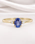 Bague Trilogie Saphir 0.49 carat & Diamants "Lana" - Elliade Paris