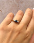 Bague Trilogie Saphir 0.75 carat & Diamants 0.14 carat "Catherine" - Elliade Paris