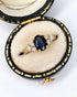 Bague Trilogie Saphir 0.75 carat & Diamants 0.30 carat "Elane" - Elliade Paris