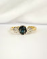 Bague Trilogie Saphir 0.75 carat & Diamants "Rachelle" - Elliade Paris