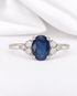 Bague Trilogie Saphir 0.85 carat & Diamants "Aby" - Elliade Paris