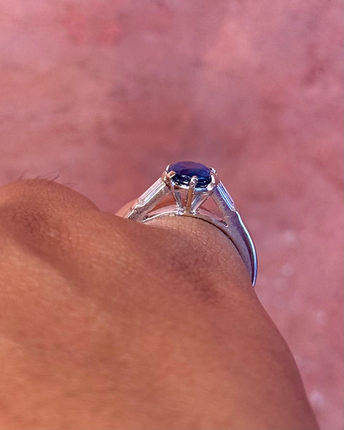 Bague Trilogie Saphir 1 carat &amp; Diamants "Paola" - Elliade Paris