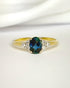 Bague Trilogie Saphir 1.13 carat & Diamants "Julianne" - Elliade Paris
