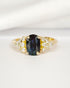 Bague Trilogie Saphir 1.15 carat & Diamants 0.24 carat "Mona" - Elliade Paris