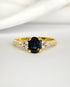 Bague Trilogie Saphir 1.20 carat & Diamants "Laurette" - Elliade Paris