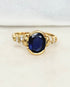 Bague Trilogie Saphir 1.82 carat & Diamants "Nélia" - Elliade Paris