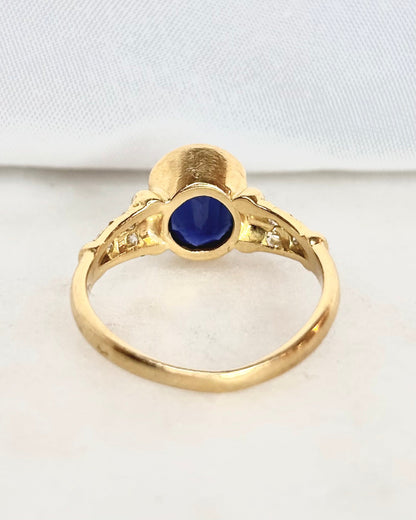 Bague Trilogie Saphir 1.82 carat &amp; Diamants &quot;Nélia&quot; - Elliade Paris