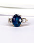 Bague Trilogie Saphir 3.80 carats & Diamants 0.44 carat "Faustine" - Elliade Paris