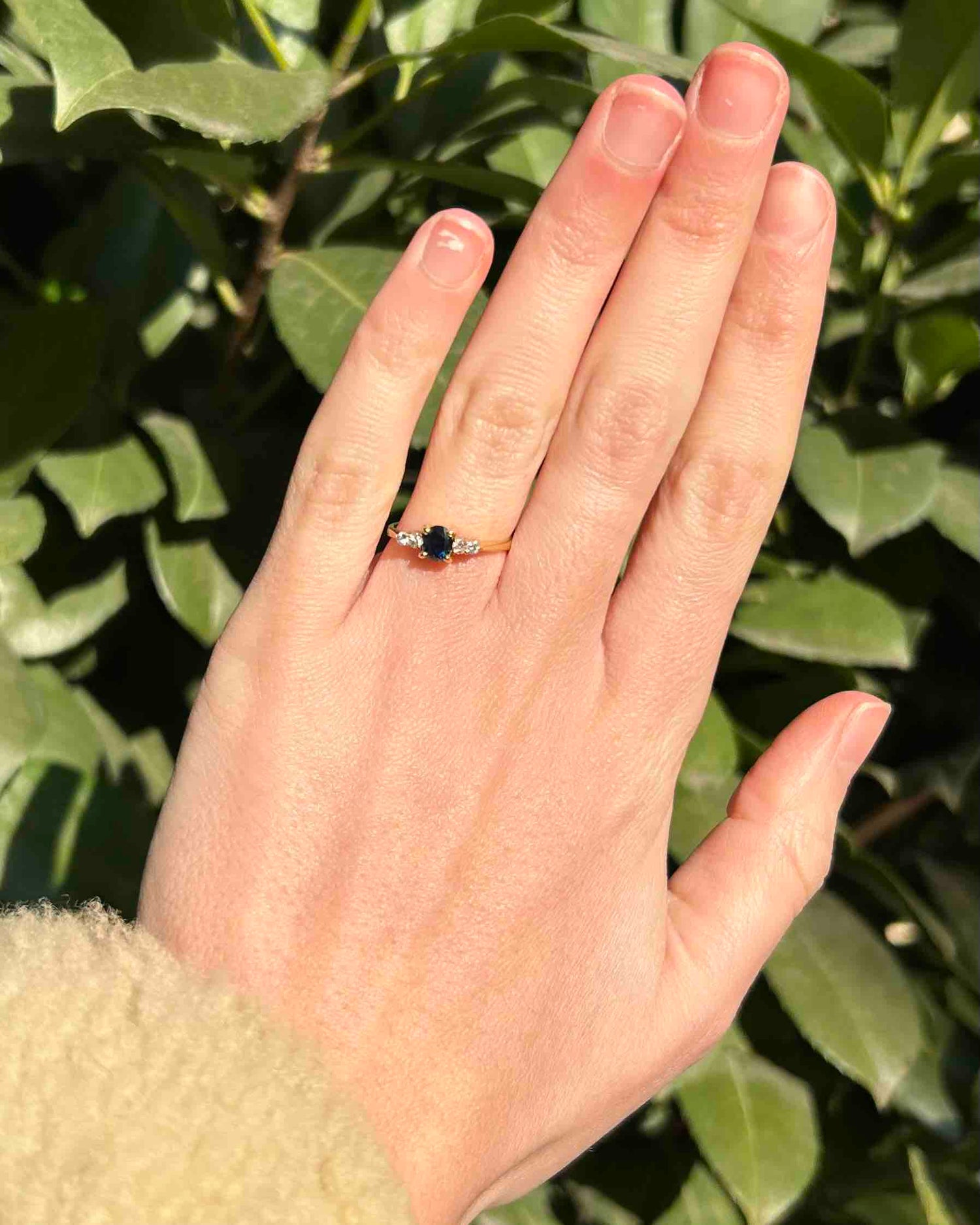 Bague Trilogie Saphir &amp; Diamants &quot;Thaïs&quot;