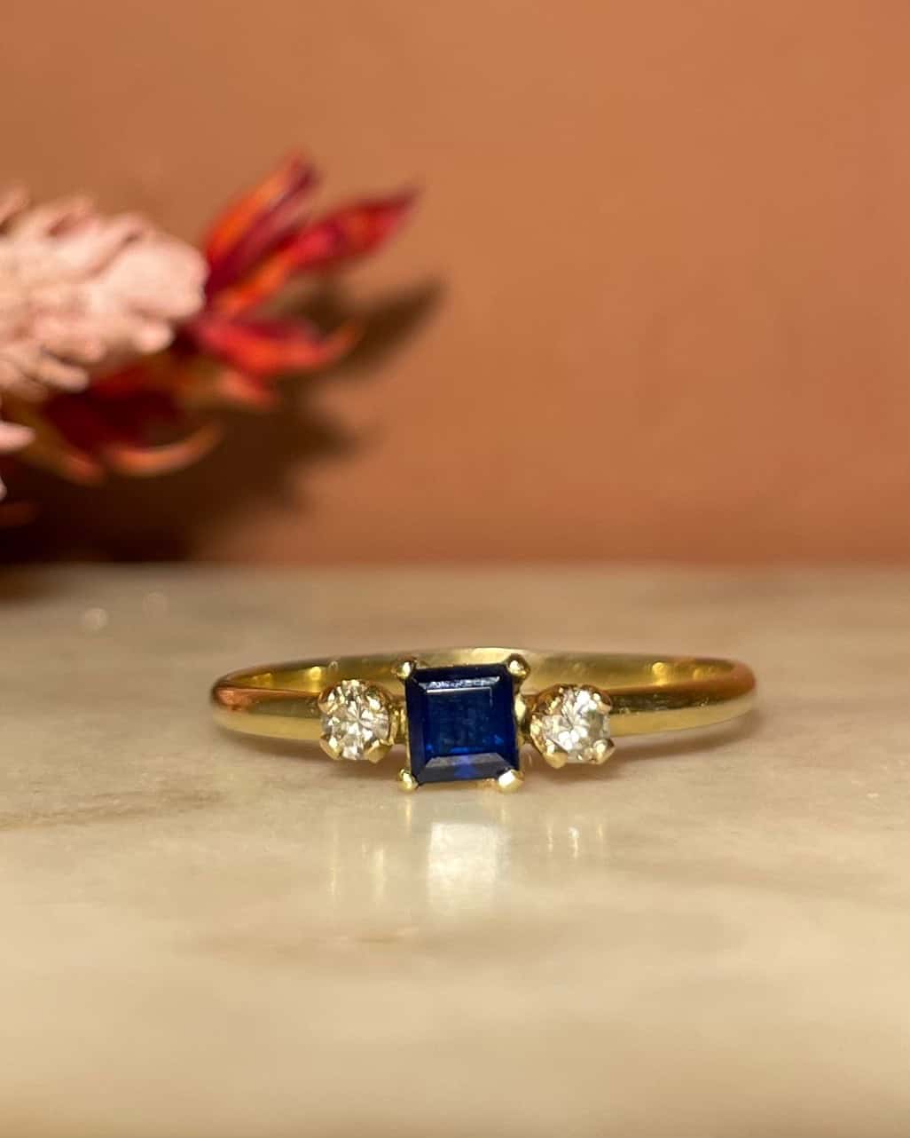 Bague Trilogie Saphir &amp; Diamants &quot;Harley&quot;