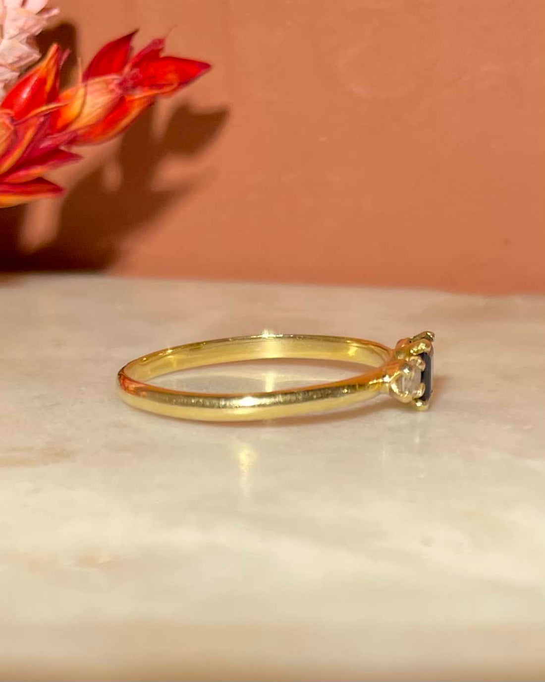 Bague Trilogie Saphir &amp; Diamants &quot;Harley&quot;
