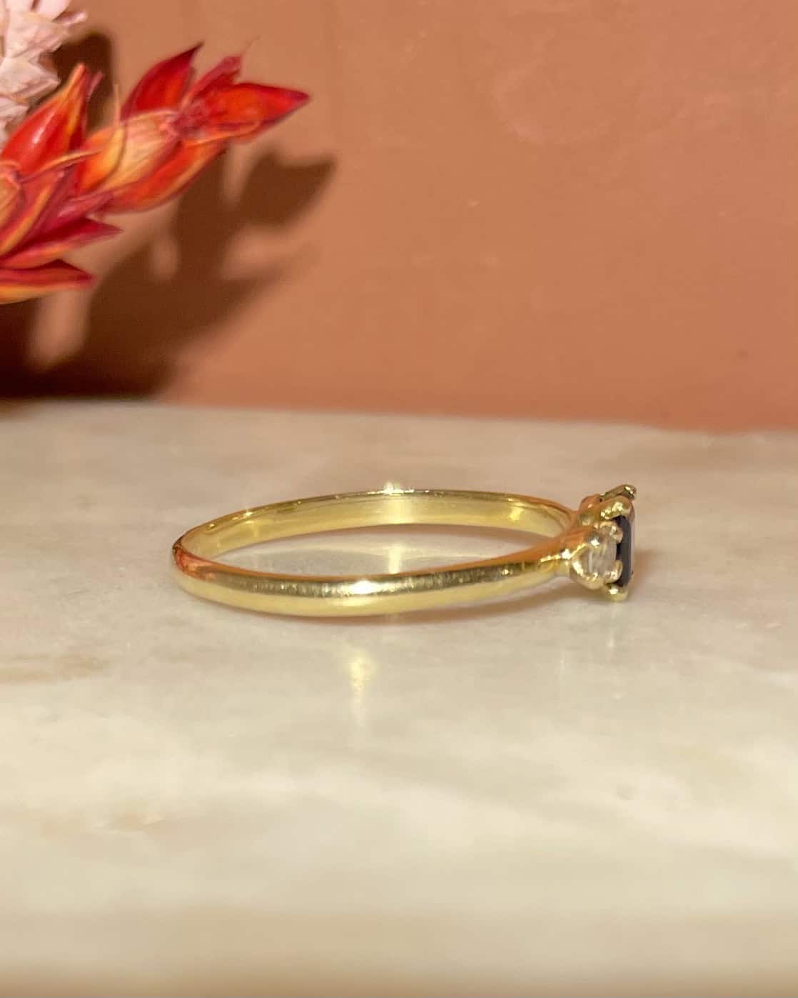 Bague Trilogie Saphir &amp; Diamants "Harley"