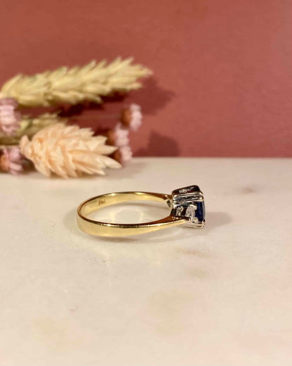 Bague Trilogie Saphir 1.10 carat &amp; Diamants &quot;Symphony&quot;