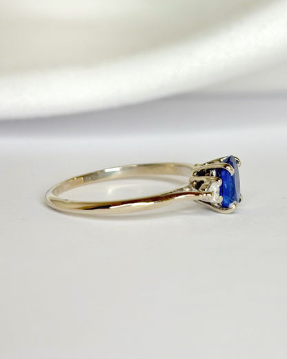 Bague Trilogie Saphir &amp; Diamants "Calisse" - Elliade Paris