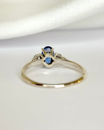 Bague Trilogie Saphir &amp; Diamants "Calisse" - Elliade Paris