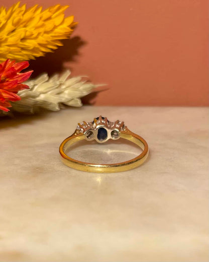 Bague Trilogie Saphir &amp; Diamants &quot;Carla&quot; - Elliade Paris