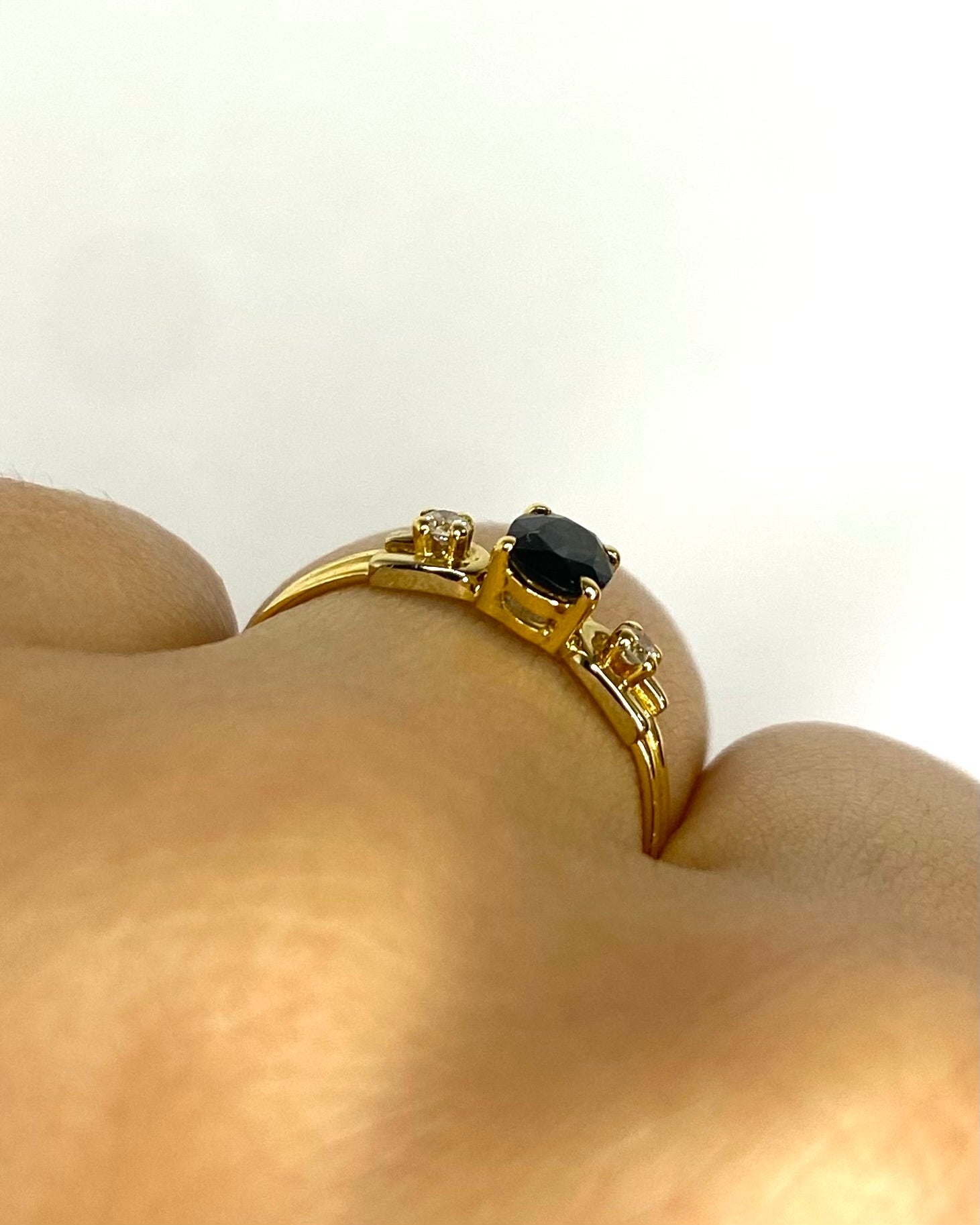 Bague Trilogie Saphir &amp; Diamants "Gabriella" - Elliade Paris