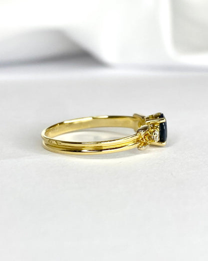 Bague Trilogie Saphir &amp; Diamants "Gabriella" - Elliade Paris