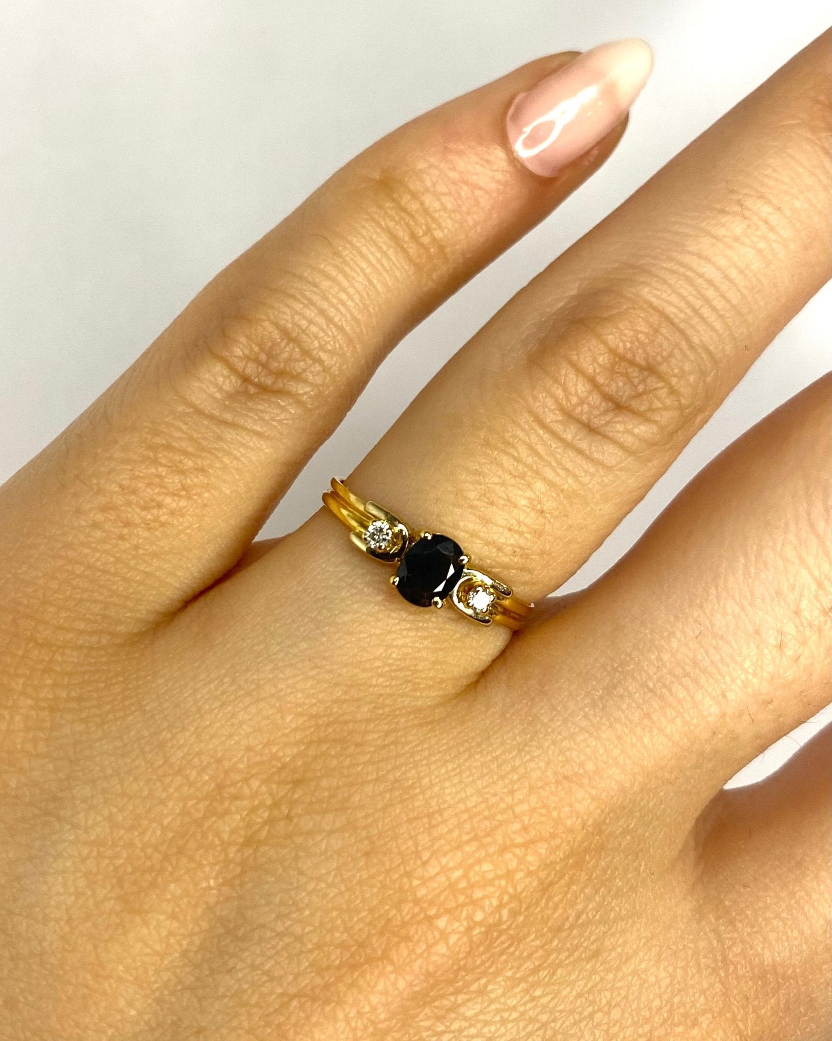 Bague Trilogie Saphir &amp; Diamants "Gabriella" - Elliade Paris