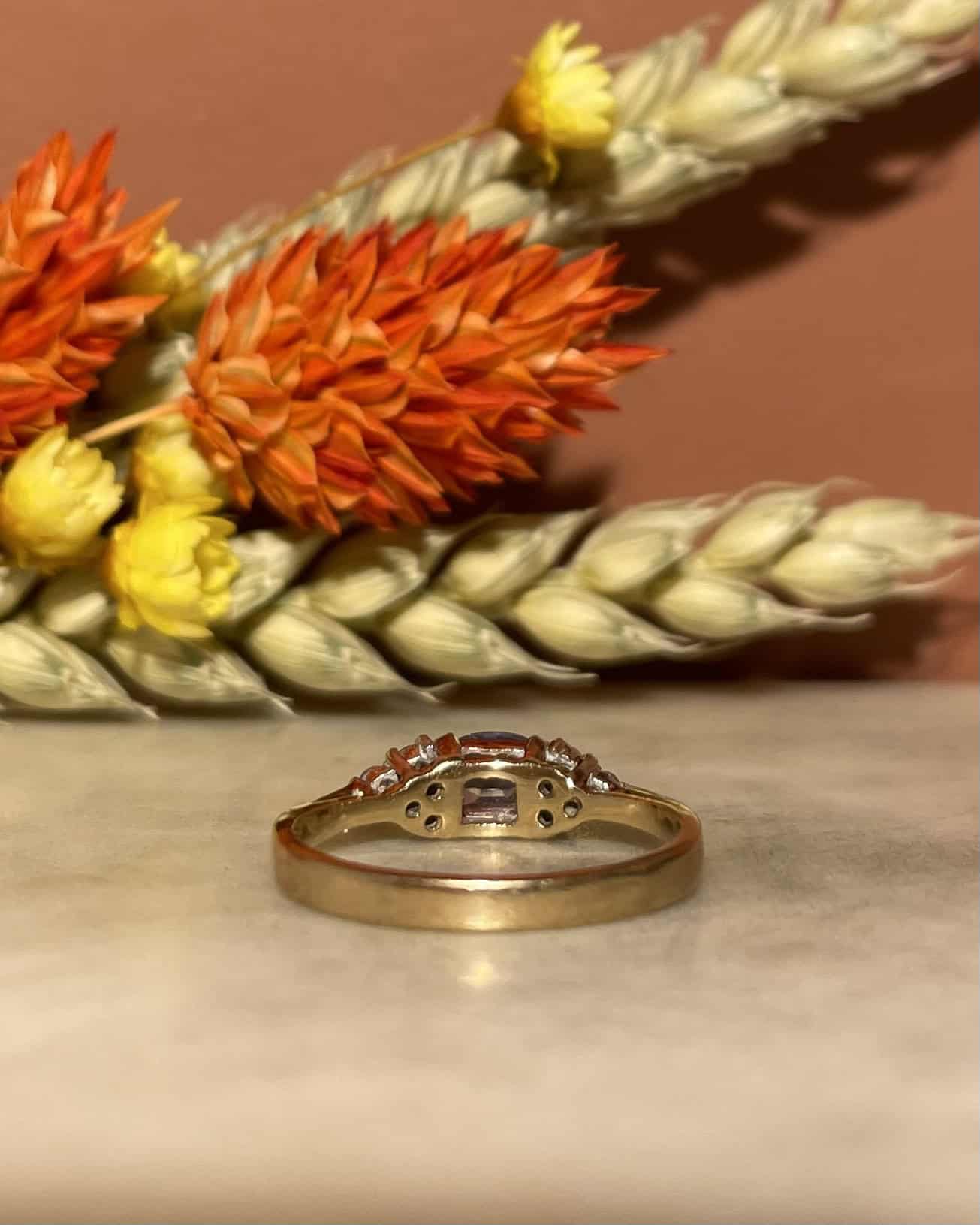 Bague Trilogie Saphir &amp; Diamants "Gaelle" - Elliade Paris