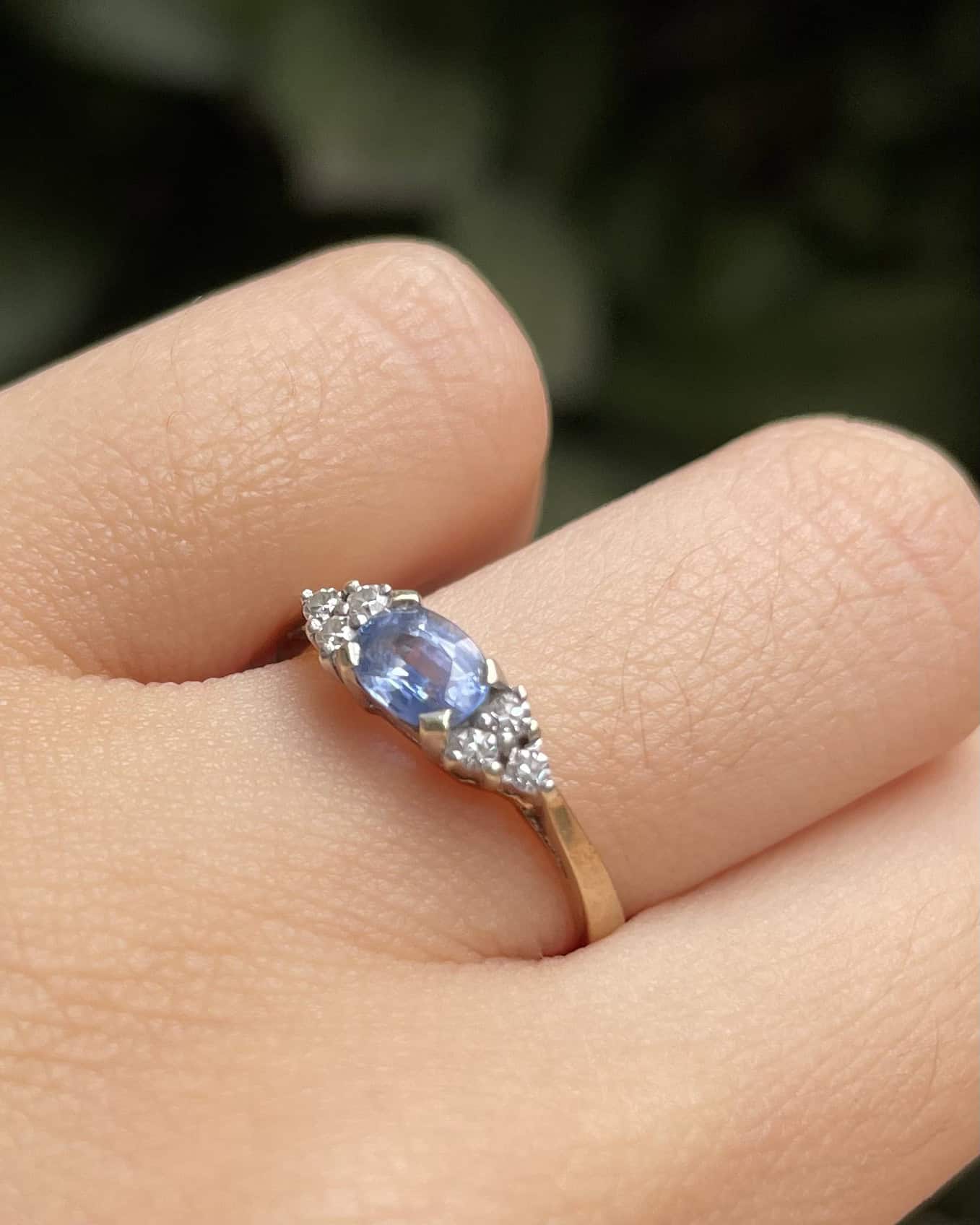 Bague Trilogie Saphir &amp; Diamants &quot;Gaelle&quot; - Elliade Paris