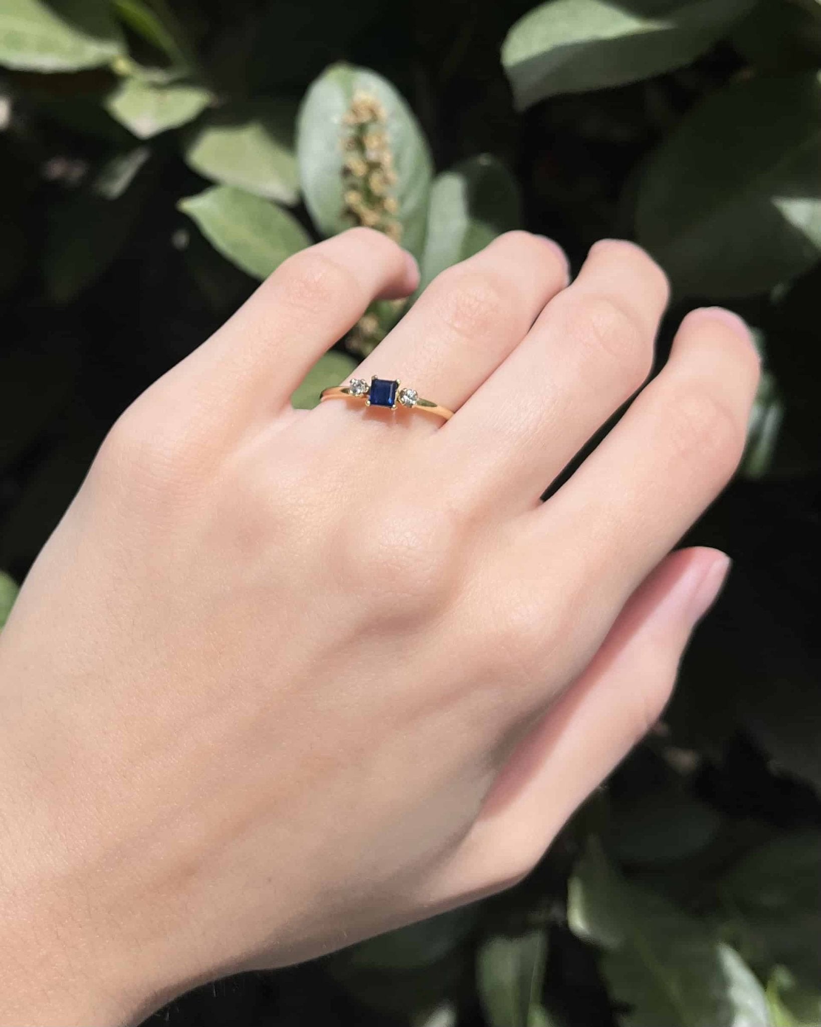 Bague Trilogie Saphir &amp; Diamants "Harley" - Elliade Paris