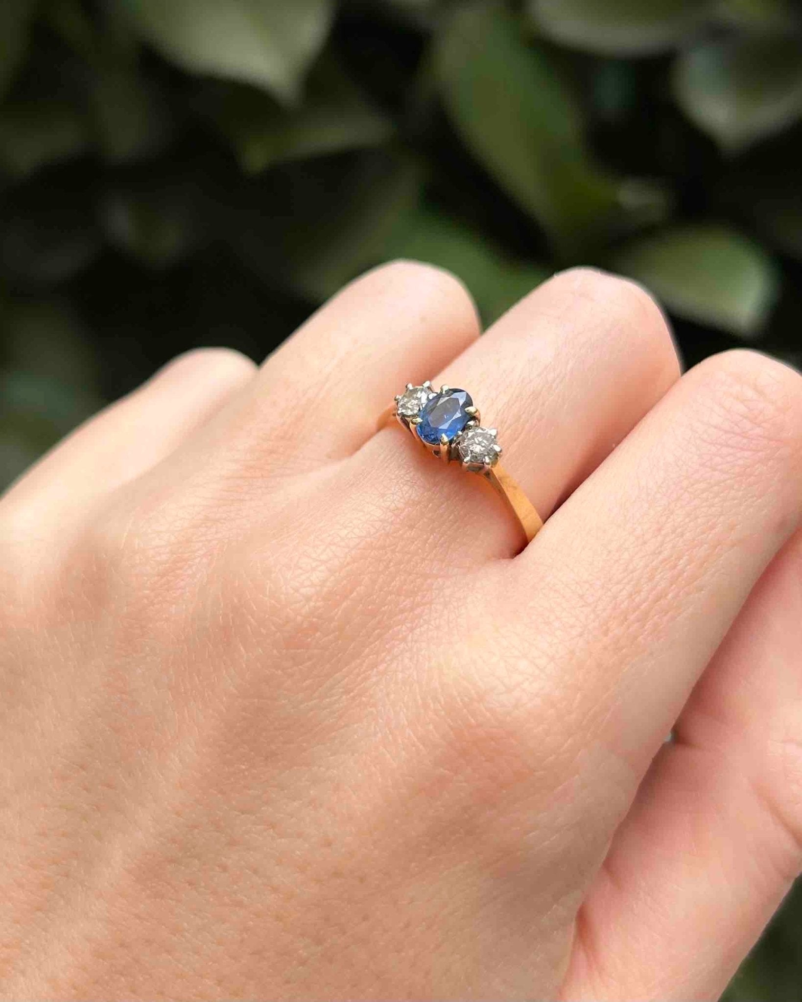 Bague Trilogie Saphir &amp; Diamants "Helina" - Elliade Paris