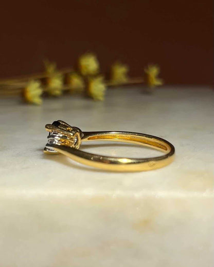 Bague Trilogie Saphir &amp; Diamants &quot;Hortense&quot; - Elliade Paris
