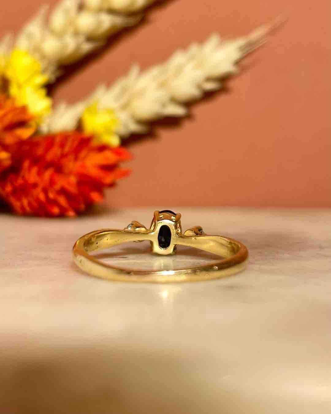 Bague Trilogie Saphir &amp; Diamants "Koa" - Elliade Paris