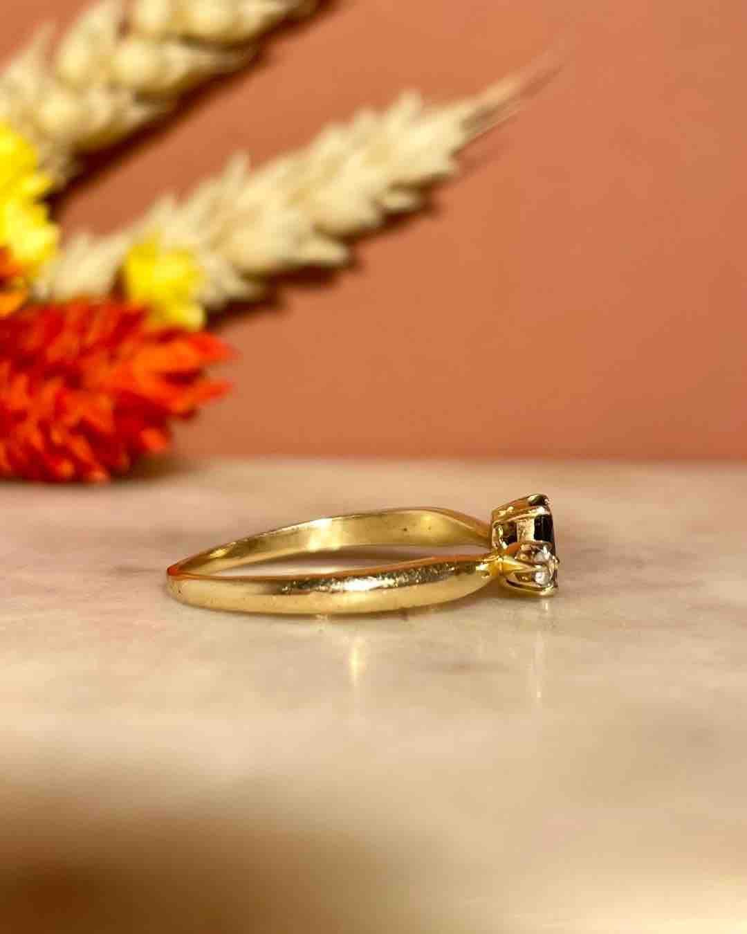 Bague Trilogie Saphir &amp; Diamants "Koa" - Elliade Paris