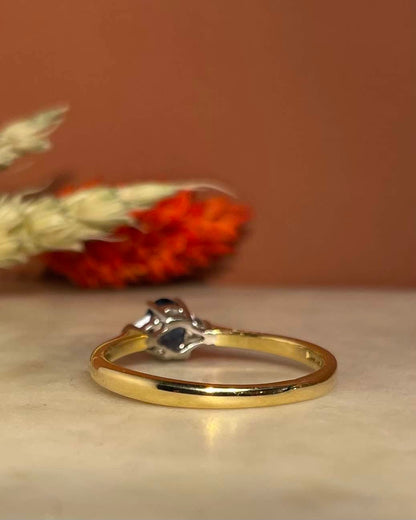 Bague Trilogie Saphir &amp; Diamants &quot;Leena&quot; - Elliade Paris