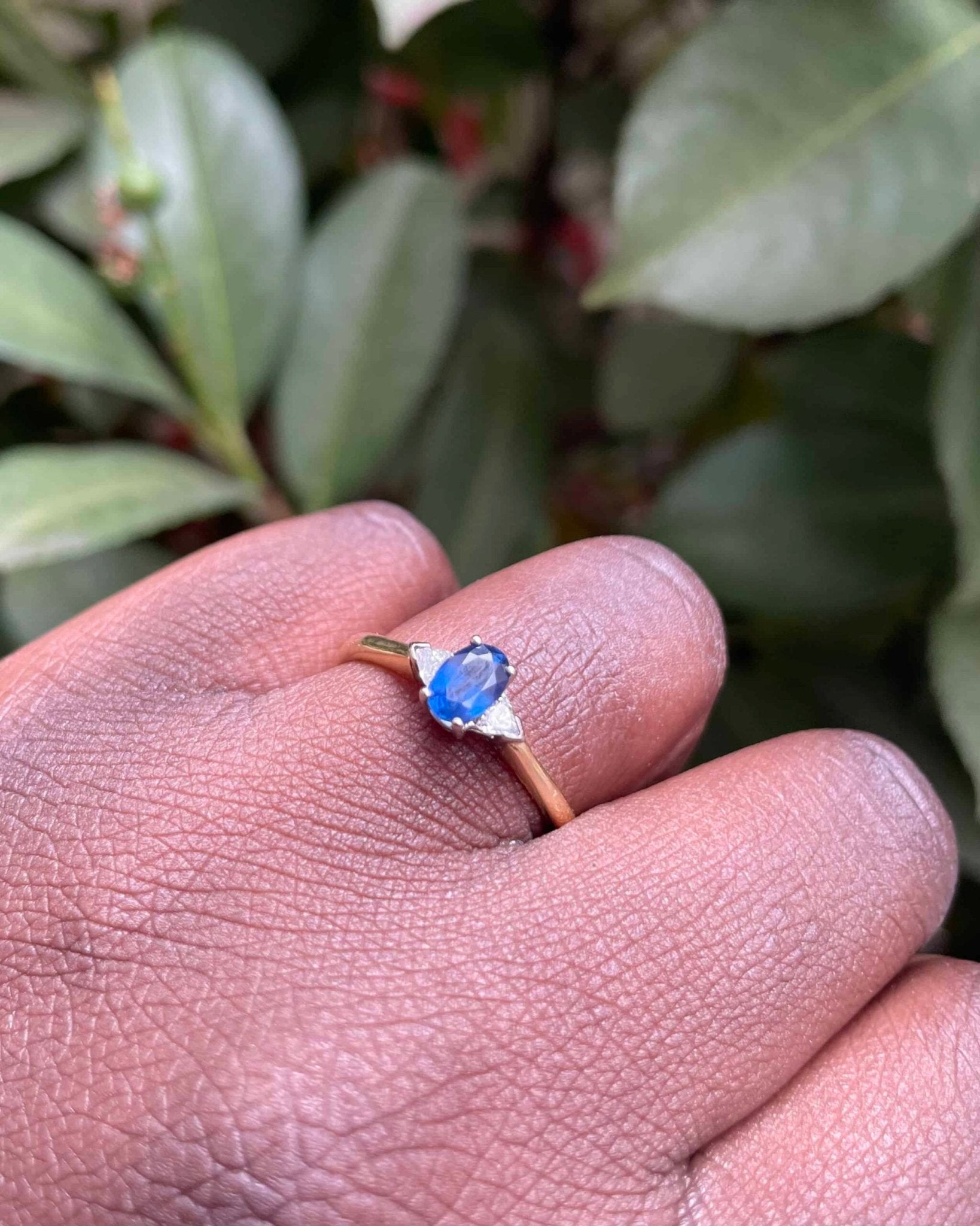 Bague Trilogie Saphir &amp; Diamants "Leena" - Elliade Paris