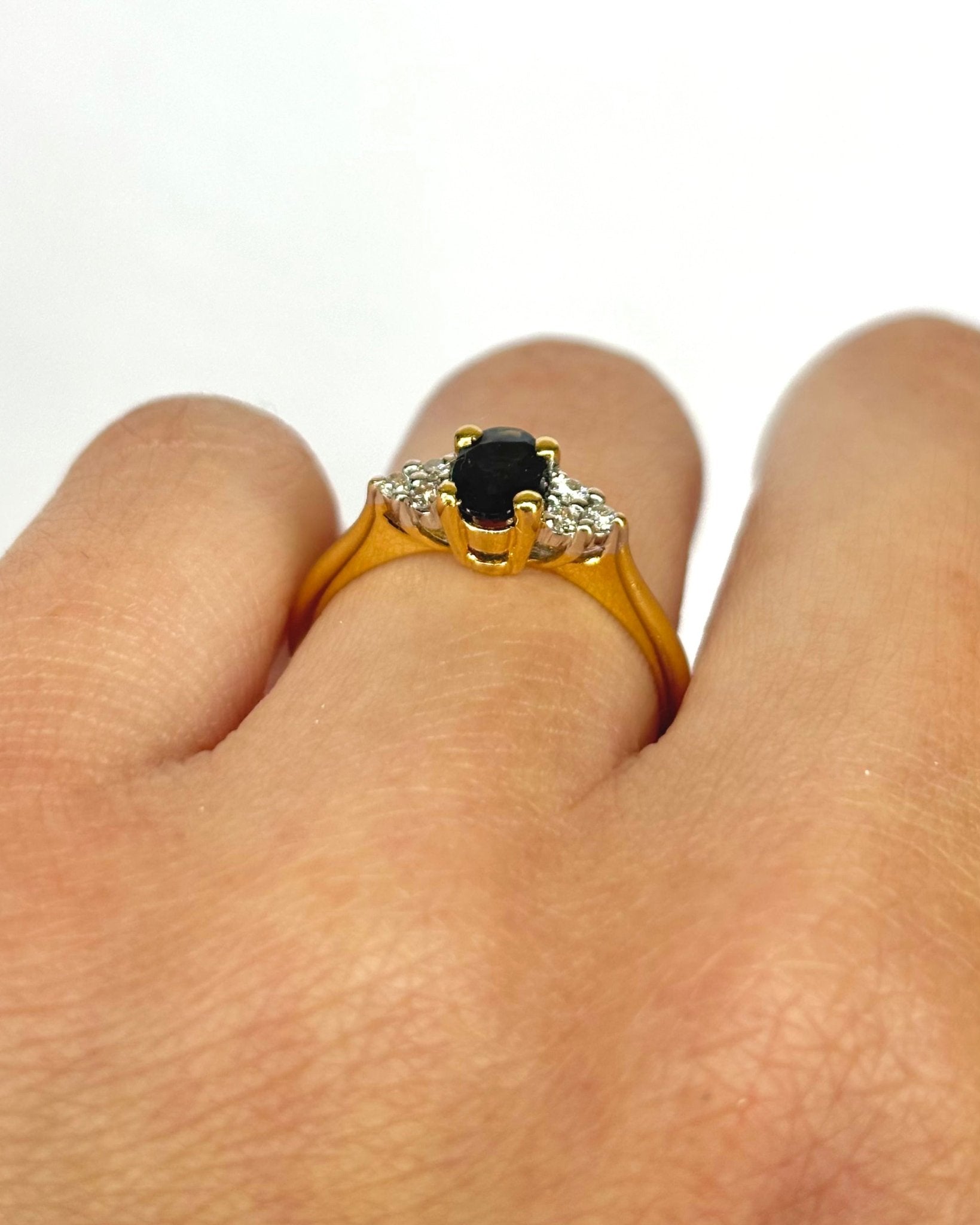 Bague Trilogie Saphir &amp; Diamants "Lya" - Elliade Paris