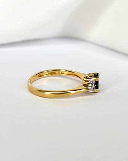 Bague Trilogie Saphir &amp; Diamants "Lya" - Elliade Paris