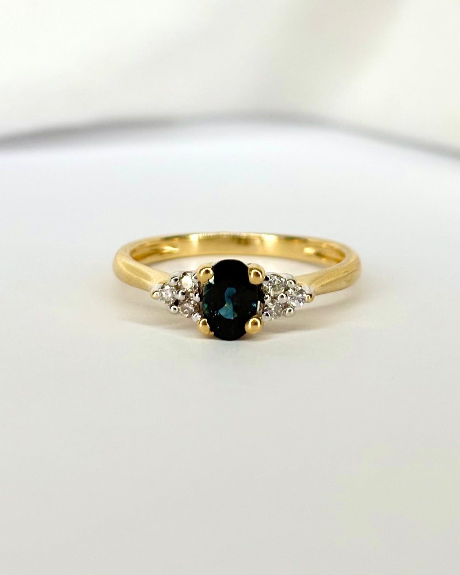 Bague Trilogie Saphir &amp; Diamants "Lya" - Elliade Paris